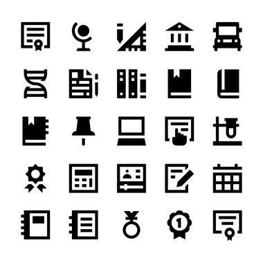 Eğitim ve okul vektör simgeler 9