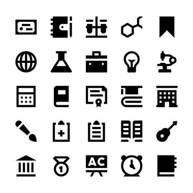 Eğitim ve okul vektör simgeleri 8