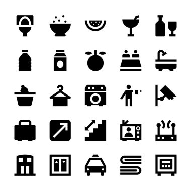 Otel Hizmetleri Vektör Simgeleri 5