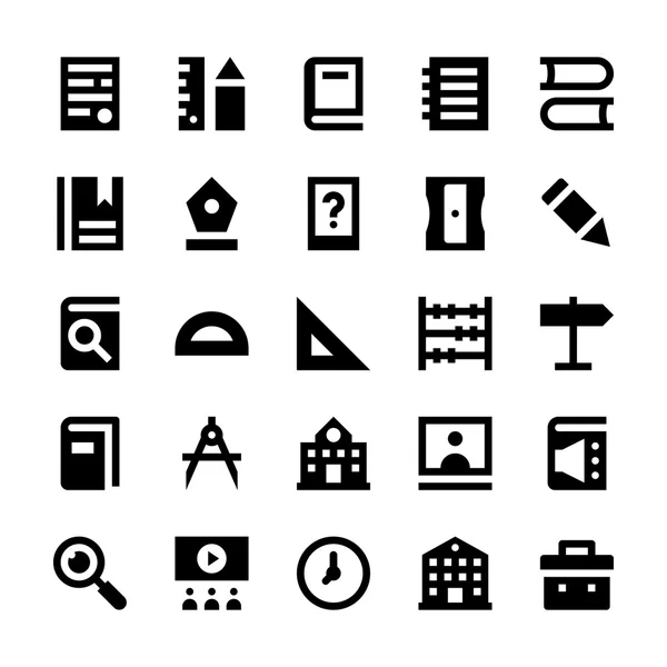 Icônes vectorielles de l'éducation et de l'école 1 — Image vectorielle
