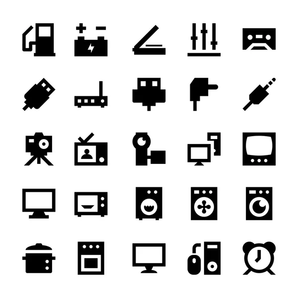 Elektronica en apparaten Vector Icons 7 — Stockvector