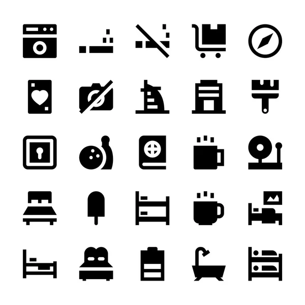 Hoteldiensten Vector Icons 4 — Stockvector