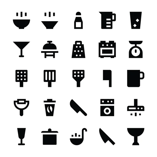 Кухонные принадлежности векторные иконки 2 — стоковый вектор