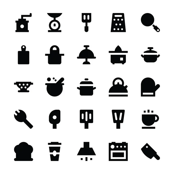 Utensilios de cocina Vector Iconos 7 — Archivo Imágenes Vectoriales