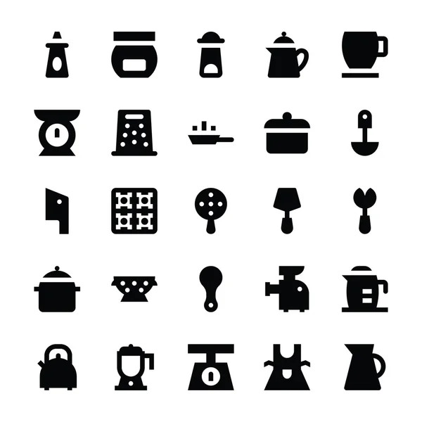 Utensilios de cocina Vector Iconos 10 — Archivo Imágenes Vectoriales