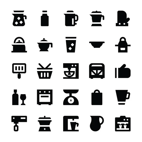 Utensilios de cocina Vector Iconos 11 — Archivo Imágenes Vectoriales