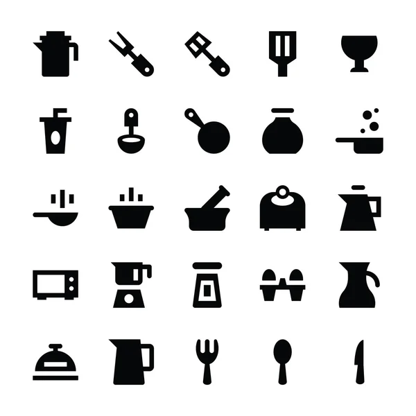 Kitchen Utensils Vector Icons 6 — Stock Illustration Kitchen Utensils Vector Icons 6 Vector Graphics