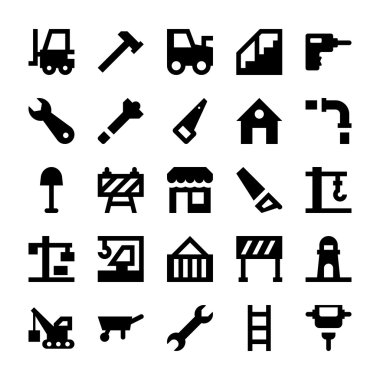 İnşaat vektör simgeler 1