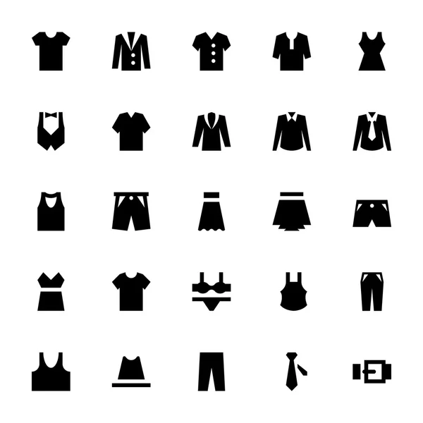 Ícones de vetor de roupas 1 — Vetor de Stock