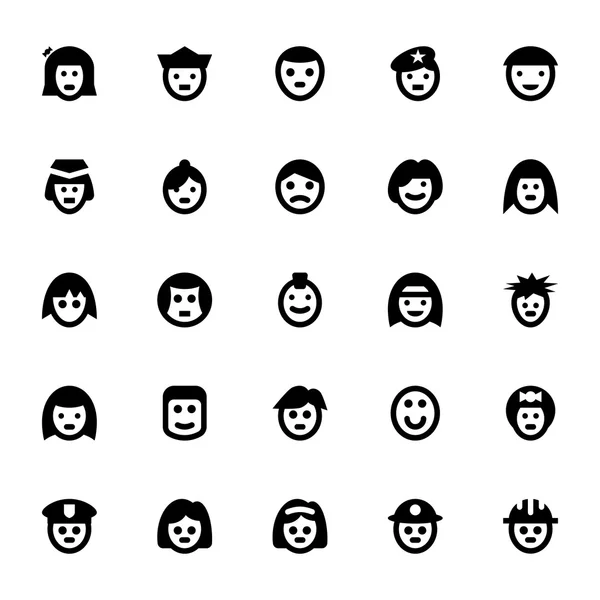 People Avatars Vector Icons 3 — Stock Vector