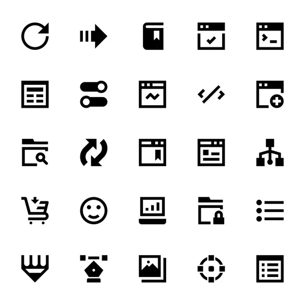 Diseño Web y Desarrollo de Vectores Iconos 6 — Vector de stock