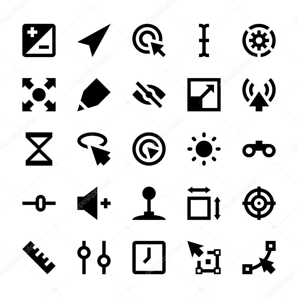 Selection, Cursors, Resize, Move, Controls and Navigation Arrows Vector Icons 3