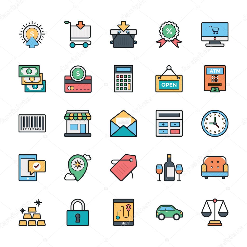 Networking, Web, User Interface and Internet Vector Icons 1