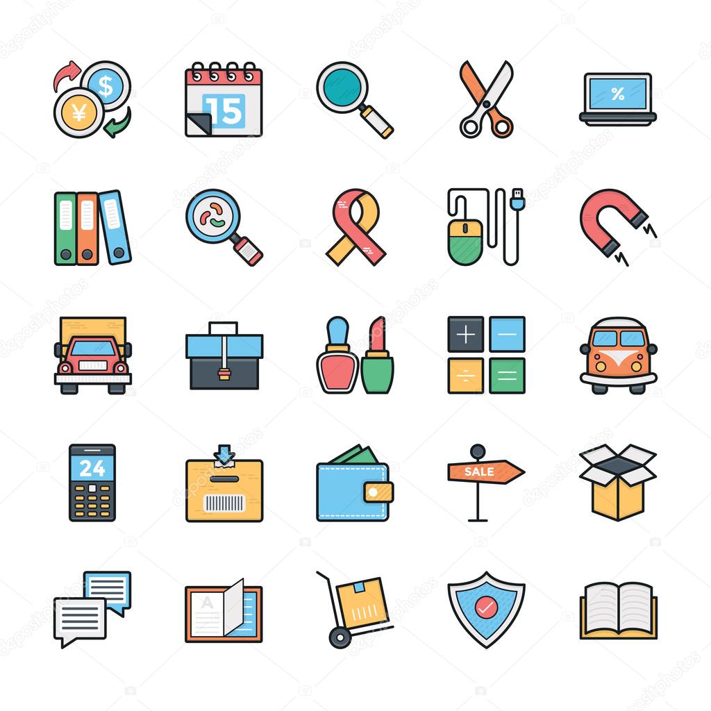 Networking, Web, User Interface and Internet Vector Icons 2