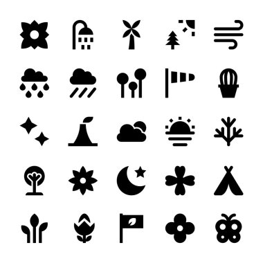 Doğa ve ekoloji vektör simgeler 6