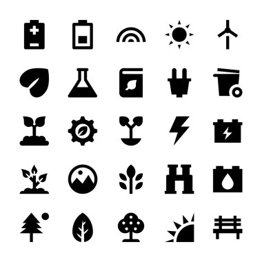 Doğa ve ekoloji vektör simgeler 3