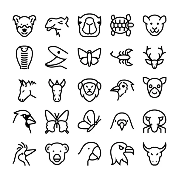 Zvířata a ptáci vektorové ikony 6 — Stockový vektor
