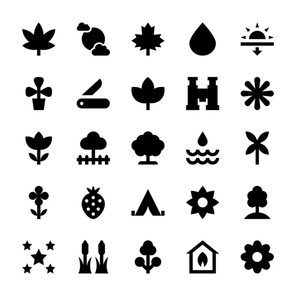 Nature and Ecology Vector Icons 7 — Stock Vector