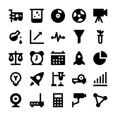 Bilim ve teknoloji vektör simgeler 2