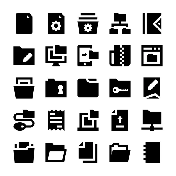 Fichiers et dossiers Icônes vectorielles 1 — Image vectorielle