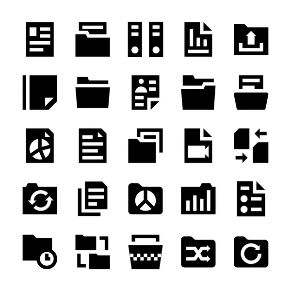 Bestanden en mappen Vector Icons 2 — Stockvector