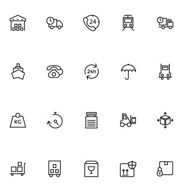 Logistics delivery Vector Icons 1 clipart