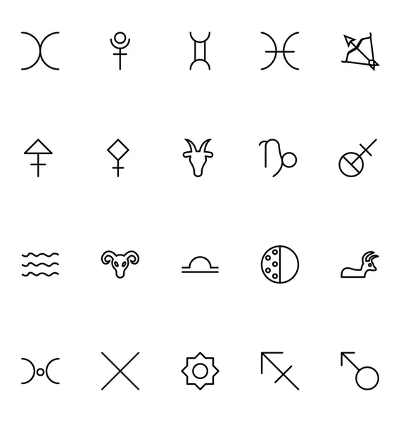 Iconos de vectores del zodíaco 3 — Vector de stock