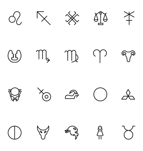 Iconos de vectores del zodíaco 2 — Archivo Imágenes Vectoriales