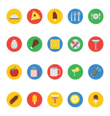 Gıda vektör simgeler 1