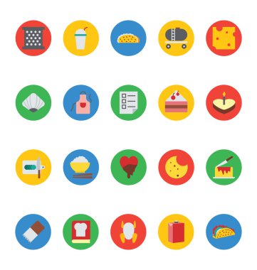 Gıda vektör simgeler 15