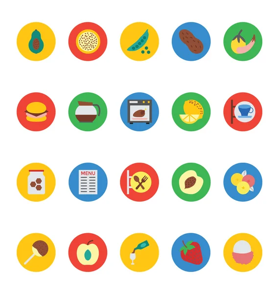 Iconos de vectores alimentarios 13 — Vector de stock