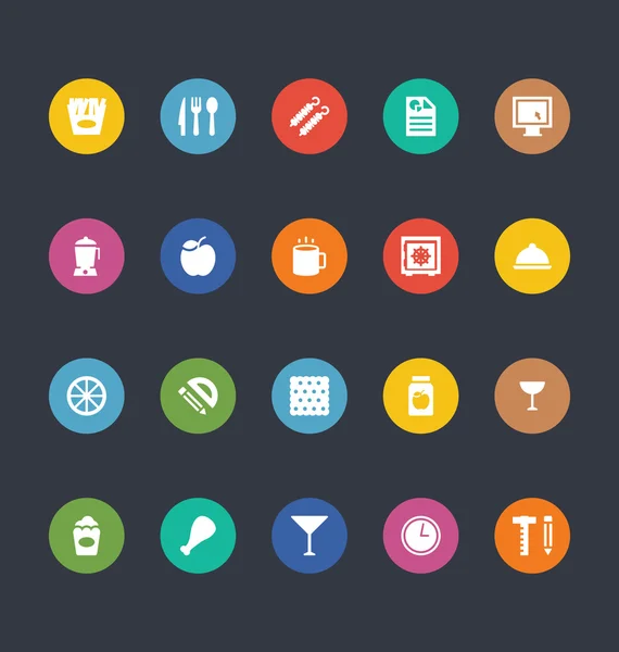 Glyphs gekleurde Vector Icons 22 — Stockvector