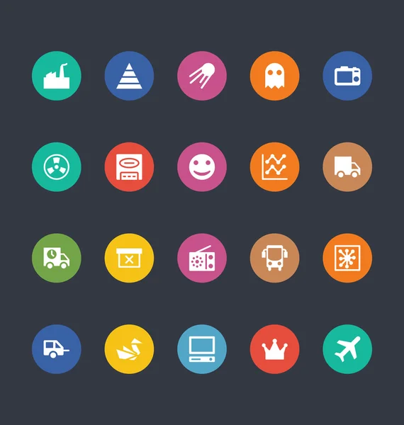 Glifos coloreados iconos vectoriales 30 — Vector de stock