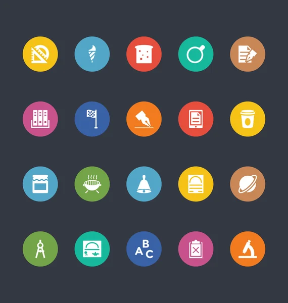 Icônes vectorielles colorées de glyphes 38 — Image vectorielle