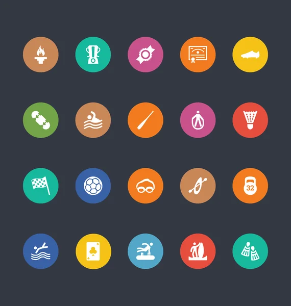 Glifos coloreados iconos vectoriales 46 — Vector de stock