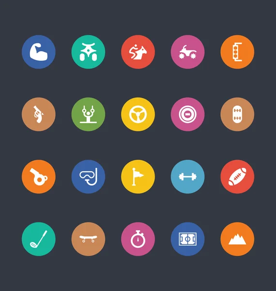 Glifos coloreados iconos vectoriales 49 — Vector de stock