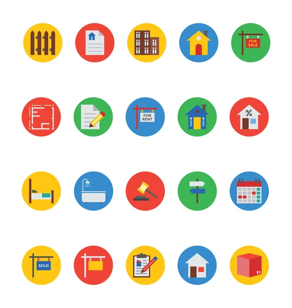 Onroerend goed Vector Icons 1 — Stockvector