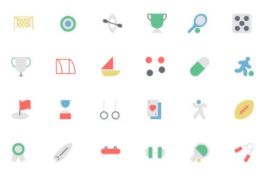 Spor renkli vektör simgesi 4