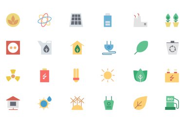 Ecology Colored Vector Icons 1 clipart