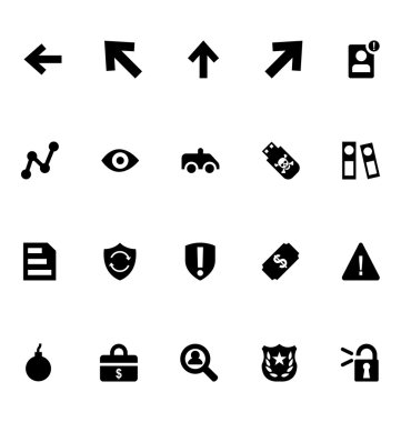 Suç vektör simgeler 6