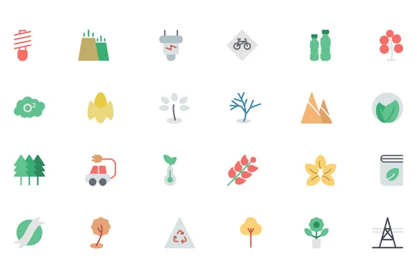 Ecology Colored Vector Icons 3 — Stock Illustration Ecology Colored Vector Icons 3 Royalty Free Stock Vectors