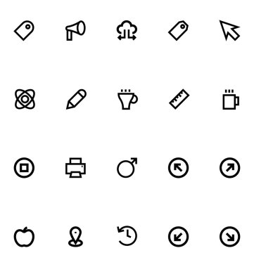 Elma izle vektör simgeler 10