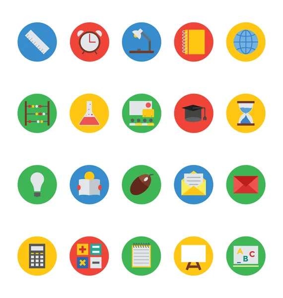 Onderwijs gekleurde Vector Icons 3 — Stockvector