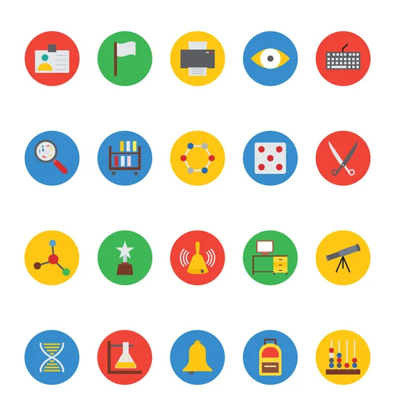 Education Colored Vector Icons 7 — Stock Vector