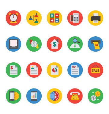 İş ve Finans vektör simgeler 6