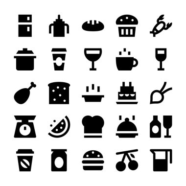 Food and Drinks Vector Icons 1 clipart