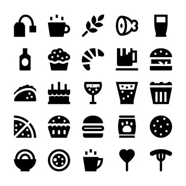 Food and Drinks Vector Icons 4 clipart