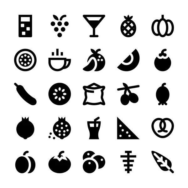 Food and Drinks Vector Icons 2 — Stock Vector