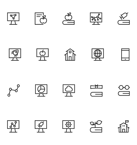 Education Line Vector Icons 13