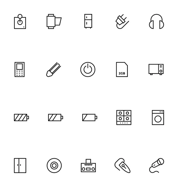 Elektronica lijn Vector Icons 5 — Stockvector